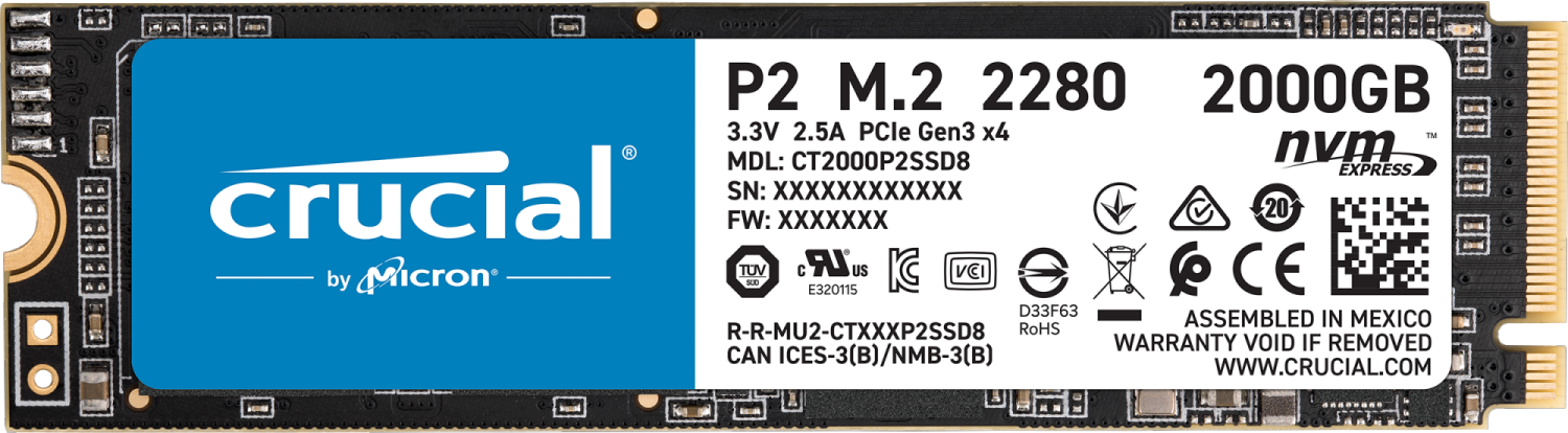 Crucial P2 SSD - 2TB